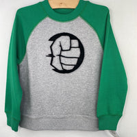 Size 4 (100): Hanna Andersson Green/Grey/Black Hulk Smash Sweatshirt