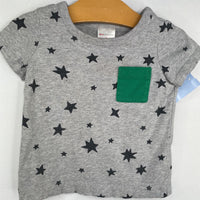 Size 18-24m (80): Hanna Andersson Grey/Green/Black Stars T-Shirt