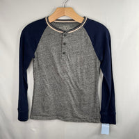 Size 10: Crewcuts Two Tone Blue Heathered Long Sleeve Shirt