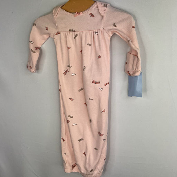 Size Preemie: Carter's Pink/Brown Dragonflies Nighty