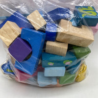 Bag of Assorted Wooden Animal Building Blocks