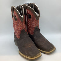 Size 2Y: Durango Brown/Red Cowboy Boots