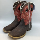 Size 2Y: Durango Brown/Red Cowboy Boots