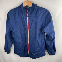 Size 8: LLBean Navy Mesh Lined Rain Coat