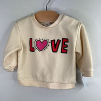 Size 6-12m: H&M Creme/Red Keith Herring 'Love' Sweatshirt