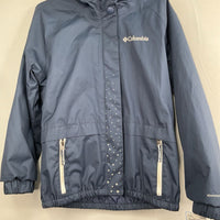 Size 6-7: Columbia Navy Omni Tech Lined Rain Coat