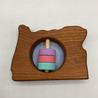 Oregon State Wooden Baby Rattle