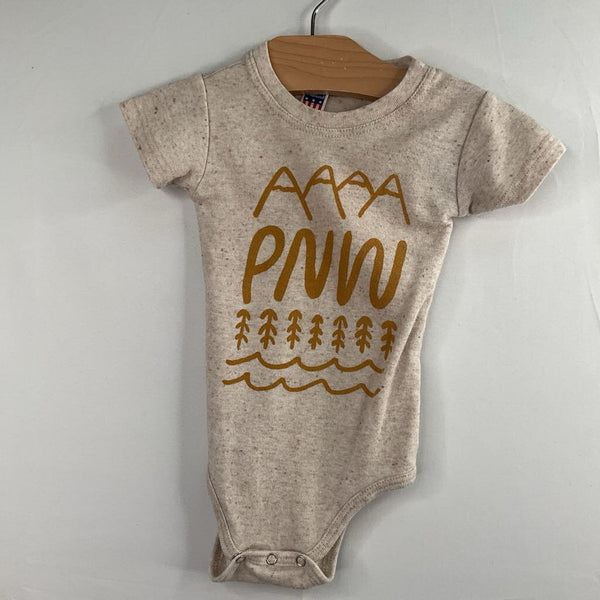 Size 3-6m: Royal Apparel Brown/Yellow PNW Onesie