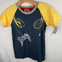 Size 7-8: JKids Navy/Yellow Gamer T-Shirt