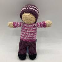 Pebble Purple Rattle Doll