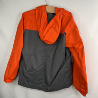 Size 6-7: Columbia Orange/Grey Fleece Lined Rain Coat