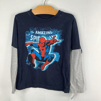 Size 5: Marvel Navy/Grey Spider-Man Long Sleeve Shirt