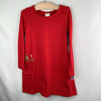 Size 5 (110): Hanna Andersson Red/Brown Deer Pocket Long Sleeve Shirt