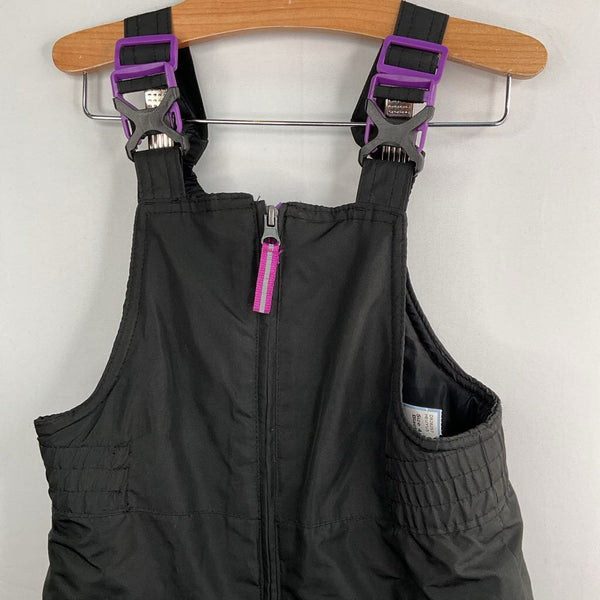 Size 4-5: Champion Black/Purple Trim Snow Bib