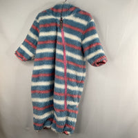 Size 3-6m: Hatley Blue/White/Pink Striped Fleece Bunting