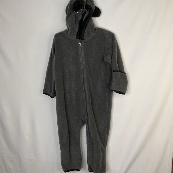 Size 18-24m: Columbia Grey/Black Teddy Ear Fleece Bunting