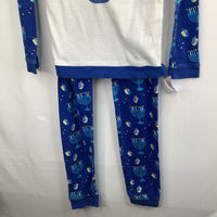 Size 8-10: Rite Lite White/Blue Happy Chanukah! 2pc Holiday PJs