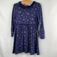 Size 6-7: Boden Navy/Gold Stars/Moon Long Sleeve Dress