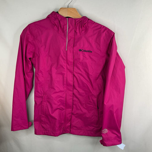 Size 10-12: Columbia Purple/Navy Trim Mesh Lined Rain Coat