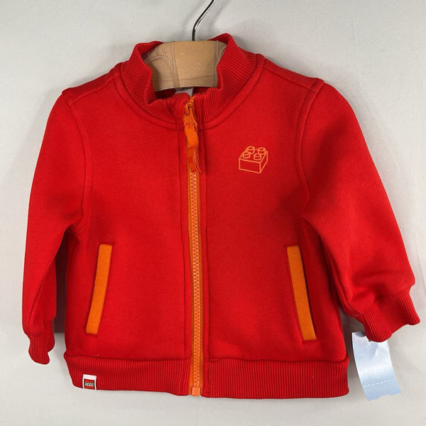 Size 6-9m: LEGO Red/Orange Trim Zip-Up Jacket