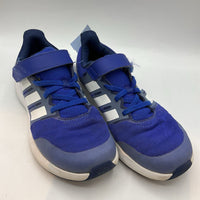 Size 3Y: Adidas Blue/White Velcro Strap Sneakers