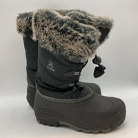 Size 13: Kamik Black Faux Fur Lined Toggle Snow Boots