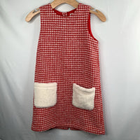 Size 10: Hatley Red/White Houndstooth Sleeveless Dress