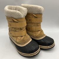 Size 13: Sorel Brown/Black Lined Velcro Strap Snow Boots REDUCED