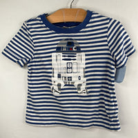 Size 3 (90): Hanna Andersson Blue/White Stripes/R2-D2 T-Shirt