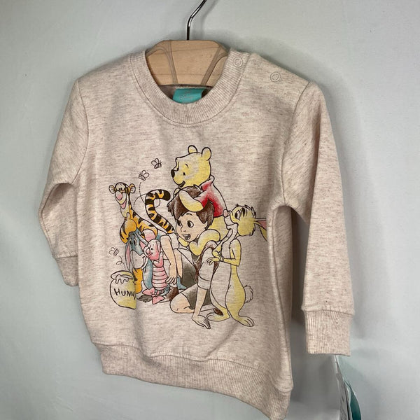 Size 3m: Disney Tan/Colorful Winnie the Pooh Sweatshirt NEW w/ Tags