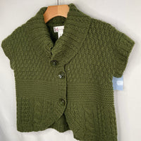 Size 14: Cotton Emporium Green Knit Button-Up Sweater