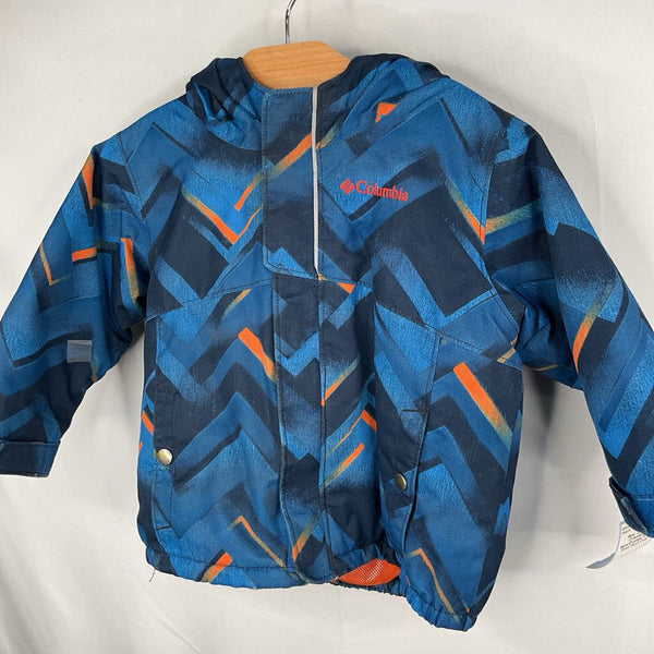 Size 12-18m: Columbia Blue/Orange Print Omni Heat Coat