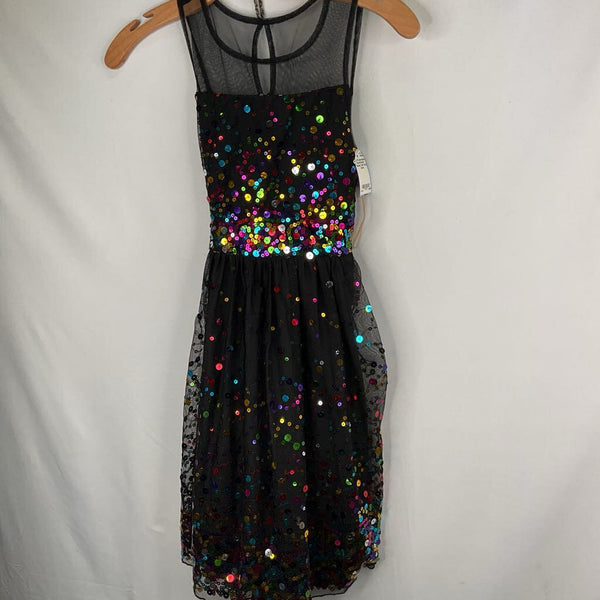 Size 10: Speechless Black/Colorful Sequins Tulle Fancy Dress