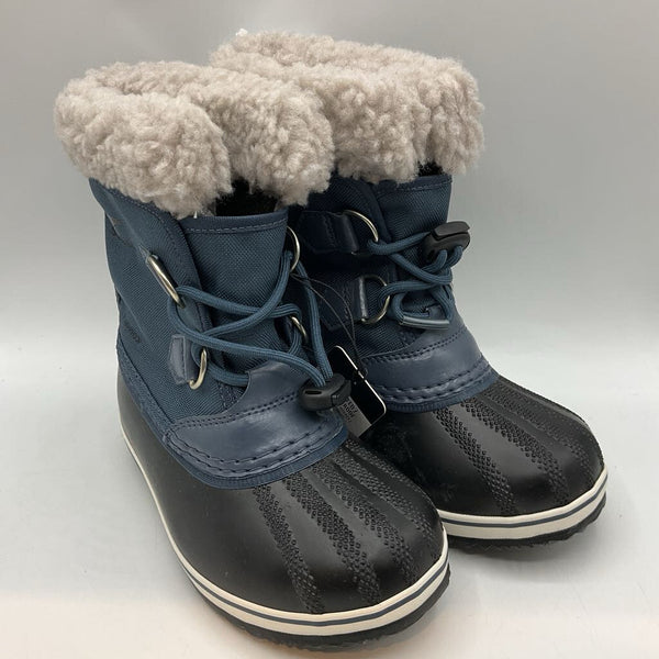 Size 12: Sorel Blue/Black Sherpa Lined Toggle Snow Boots NEW w/ Tags