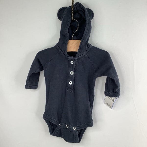 Size 6-12m: Kate Quinn Blue Teddy Ears Hoodie Onesie