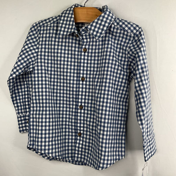 Size 3: Carter's Blue/White Plaid Button-Up Shirt NEW w/ Tags