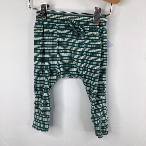 Size 3-6m: Kate Quinn Green/White Striped Cozy Pants