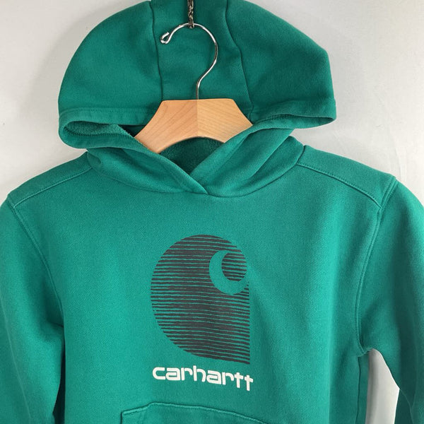 Size 8-10: Carhartt Green/Black Logo Pullover Hoodie REDUCED