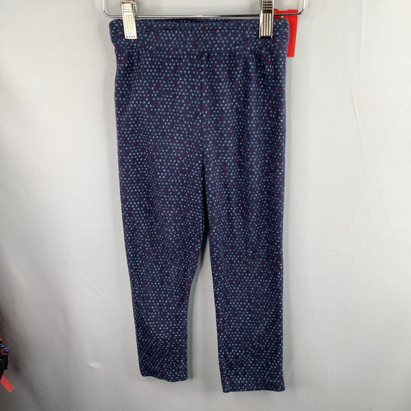 Size 2: Columbia Blue/Purple Dots Fleece Leggings