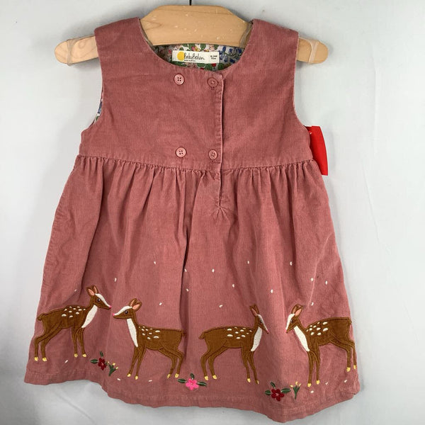 Size 18-24m: Boden Purple/Brown Deer Corduroy Sleeveless Dress