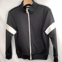 Size 8-10: Tucker + Tate Black/White Fleece Lined Track Jacket