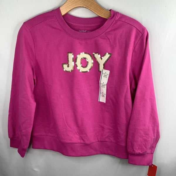 Size 10-12: Cat & Jack Purple/White 'Joy' Sweatshirt NEW w/ Tags