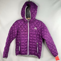 Size 5-6: Snozu Purple Diamond Print Poly Fill Coat