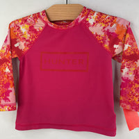 Size 18m: Hunter Pink/Orange Print Rash Guard