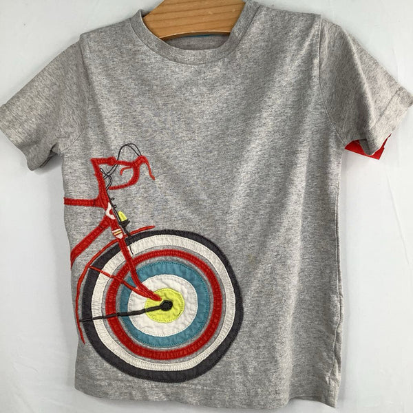 Size 4-5: Boden Grey/Red Bicycle Applique T-Shirt REDUCED