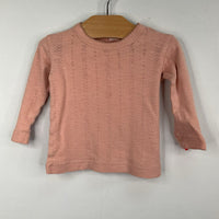 Size 0-3m: Kate Quinn Pink Eyelet Long Sleeve Shirt