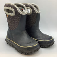 Size 8: Bogs Black/Grey Geometric Print Insulated -4* Boots REDUCED