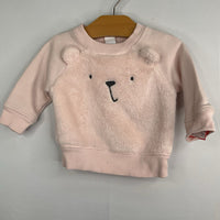 Size 3-6m: Gap Pink Fuzzy Teddy Sweatshirt