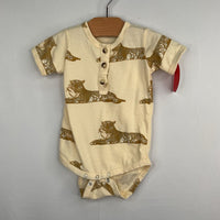 Size 6-12m: Kate Quinn Yellow Tigers Henley Onesie