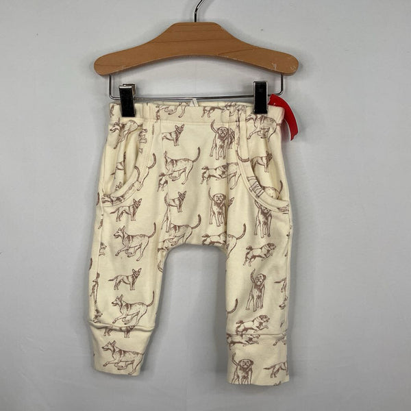 Size 6-12m: Kate Quinn Creme/Brown Dogs Cozy Pants